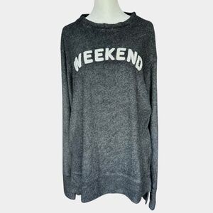 Royce Brand Weekend Spell Out Dark‎ Grey Sweater Sz L
